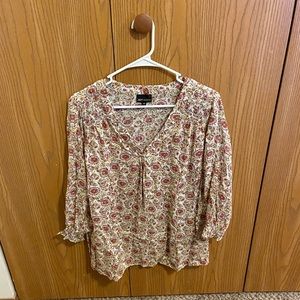 3/4 Sleeve Floral Blouse